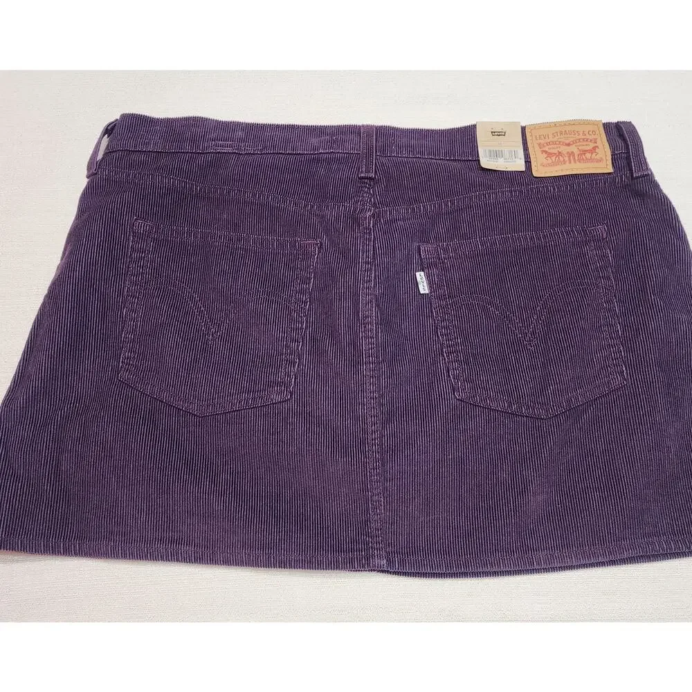 Levi's Icon corduroy skirt W33''x L15'' NWT-button fly - Picture 2 of 8